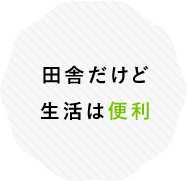 田舎だけど生活は便利